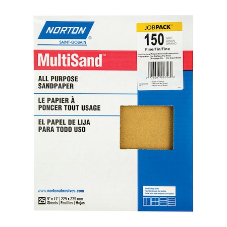 Norton Abrasives Sandpapr 9X11" 150G 25Pk 07660700356